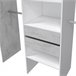 Armario vestidor Mayo 2 cajones, blanco y gris, 179 cm Ancho Blanco/ Gris