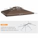 Techo de Repuesto para Cenador Poliéster Outsunny 400x300 Marron