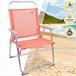 Silla plegable alta aluminio coral Aktive Naranja
