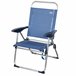 Aktive Silla plegable de playa con 4 posiciones Azul
