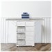 Acomoda Textil– Mueble de Planchar de Madera con 9 Compartimentos Blanco