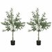 Olivos Artificiales Seda HOMCOM, hogar - decoración Verde