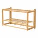 Estantería de pared Thyborøn con toallero y ganchos bambú Natural