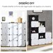 Armario Modular PP, Acero HOMCOM, hogar - muebles de dormitorio 125 Blanco