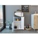 Armario inferiror Lower para microondas en melamina con gabinete Blanco