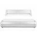 Beliani Cama con somier Piel sintética AVIGNON 205x221 Gris