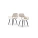 Juego de 2 sillas de comedor escandinavas Beige