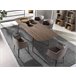 Silla comedor tela y patas acero negro Vison