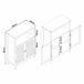 Mueble de baño Karlsøy con 2 puertas MDF ratán Blanco