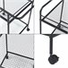 [en.casa] Carrito de servicio Hole con 2 estantes metal MDF 62 Negro