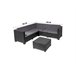 Set jardín OASIS con sofá rinconera 5 plazas y mesa de centro Grafito
