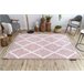Alfombra BERBER TROIK A0010 rosa/blanco Franjas Bereber Marroquí 120x170 Rosa