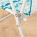 Aktive Silla de playa plegable con respaldo bajo y bolsillo trasero Azul
