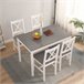 Conjunto de mesa con 4 sillas VERSALLES Blanco/ Gris