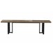 Banco de comedor de madera cm con patas de metal Natural