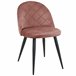 2x Silla tapizada capitoné de terciopelo SJ.077 Rosa