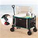 Aktive Carro plegable playa con ruedas todoterreno Negro