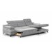 Chaise longue con cama TITUS Gris