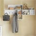 Perchero de pared con 5 compartimentos y 4 ganchos FHK17-W SoBuy Blanco