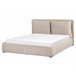 Beliani Cama con almacenaje Terciopelo BAJONNA 183x235 Beige