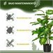 Planta Artificial PEVA, PE, Acero, Cemento HOMCOM Verde