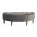 Asiento tapizado en terciopelo patas en madera natural Gris