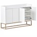 Aparador, 4 puertas, mueble comedor, comedor, sala, cocina 120 Blanco