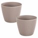 2x Maceta redonda 11,5L Prosperplast Splofy Marron Claro