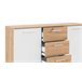 Aparador con 2 puertas y 4 cajones JACKY Blanco/ Madera