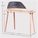 Escritorio de diseño en madera y terciopelo - Cattelan 109x56 Fresno