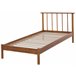 Beliani Cama con somier Madera de pino BARRET 106x210 Marron