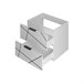 Mueble bajo lavabo 2 compartimientos encimera Teren 80 Blanco