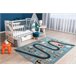 Alfombra FUN Route para niños calle animales 140x190 Azul