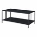 Mesa de centro Kumlinge rectangular con 1 estante metal 110x55 Negro
