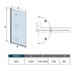 Mampara de Bañera Abatible,Vidrio Templado 6mm,Altura 140cm Blanco/ Gris