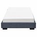 Corium Cama individual con somier tapizado en lienzo / MDF 96x214 Blanco/ Beige