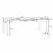 Mesa comedor extensible MONTREAL blanco Blanco Brillo
