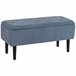 Baúl de Almacenaje Poliéster, Espuma, Madera Goma HOMCOM 38x95 Gris