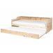 Beliani Cama con somier Madera de pino EDERN 105x204 Marron