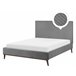 Beliani Cama Terciopelo BAYONNE 151x212 Gris Claro