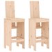 2 Taburetes altos de madera Natural