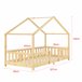 Cama infantil forma de casita con 03_0005466 Pino