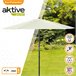 Sombrilla para jardín hexagonal Ø300 cm c/sistema de doble polea Aktive Crema