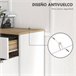 Aparador de Salón Melamina de Madera, Madera de Pino HOMCOM Blanco