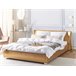 Beliani Cama LED Piel PARIS 195x228 Dorado
