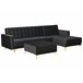Beliani Sofá cama Terciopelo ABERDEEN Negro