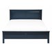 Beliani Cama con somier Madera de pino OLIVET 148x208 Azul