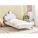 Beliani Cama Terciopelo RUBIAN 103x209 Blanco