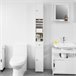 Mueble Columna de baño BZR34-W SoBuy Blanco