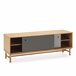Mueble TV Magnus 2 Puertas correderas Color Gris Marron
